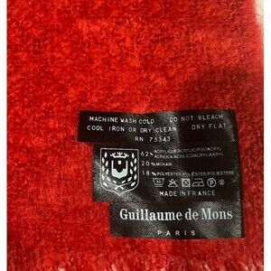 GUILLAUME DE MONS PARIS Solid Red With fringe